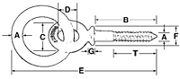 Drop Forged Ring Bolts <BR> Shoulder - Screw Thread 2